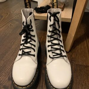 Dr Marten White Jaden Platform Boots size 8 US L